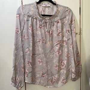 Violet + Claire Long Sleeve Floral Blouse